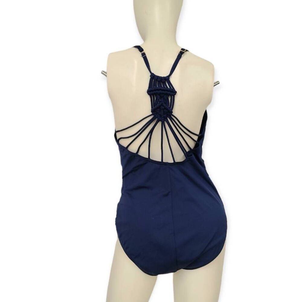 Firpearl Macrame Back Halter One Piece Swimsuit Womens size 16 - Picture 4 of 9
